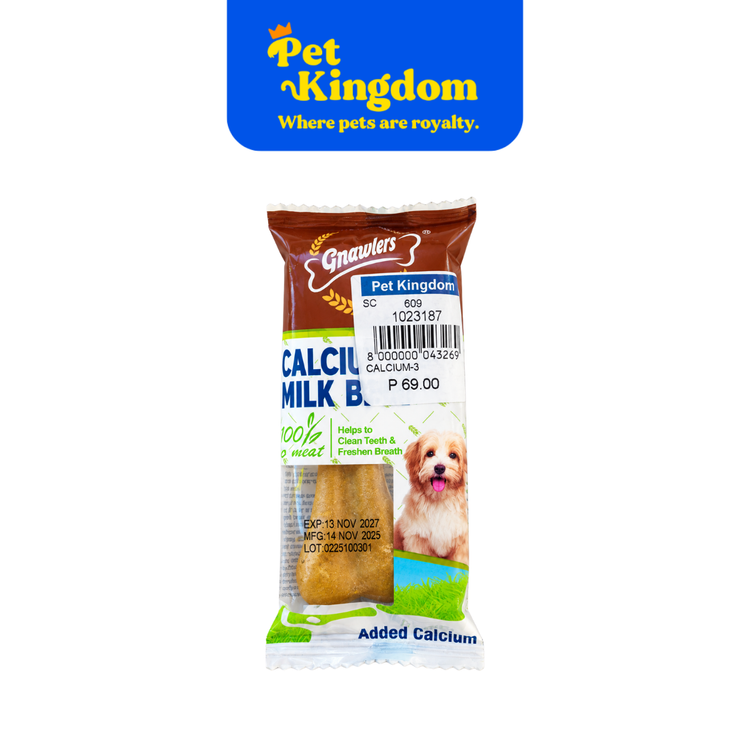 Gnawlers Calcium Milk Bone 3 Dog Treats 24g