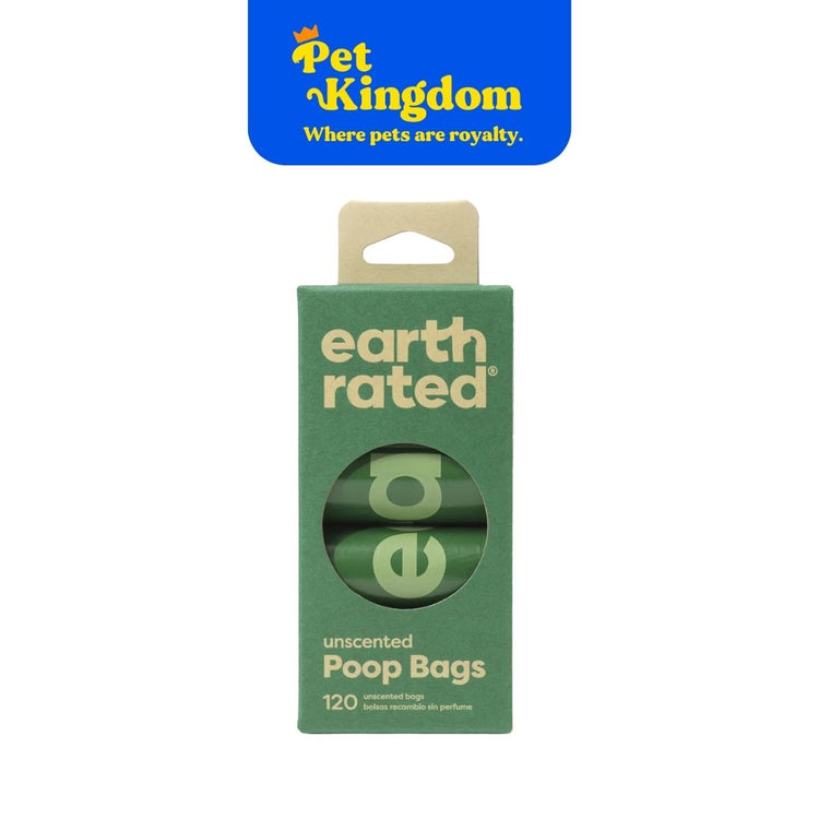 Earth Rated Refill Rolls - UNSCENTED (120 Poop Bags on 8 Refill Rolls)