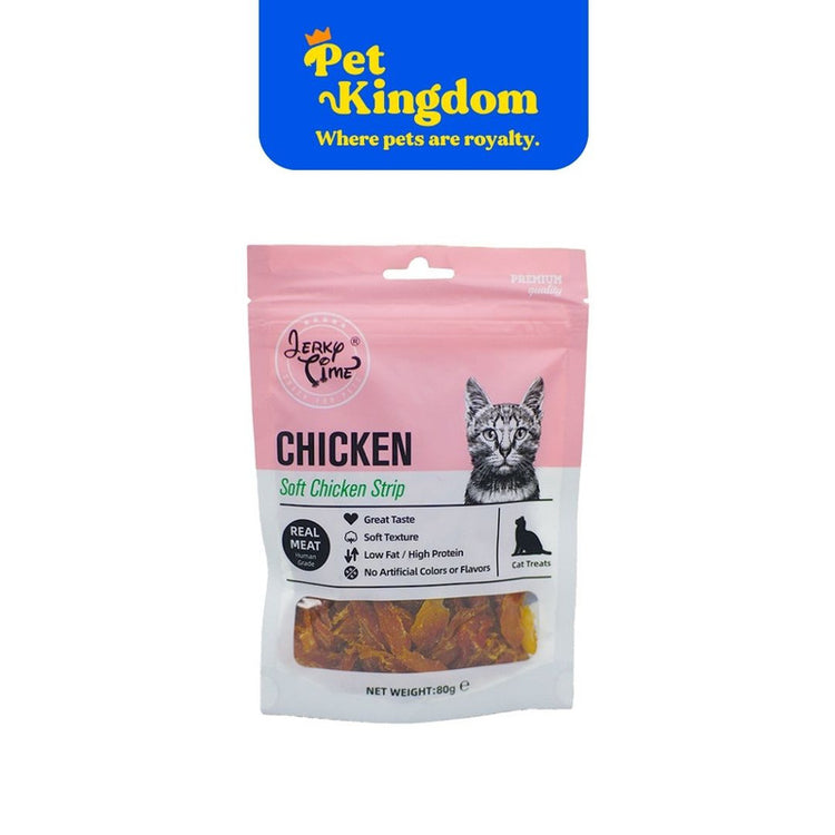 Jerky Time Soft Chicken Strip Cat Treat 80g