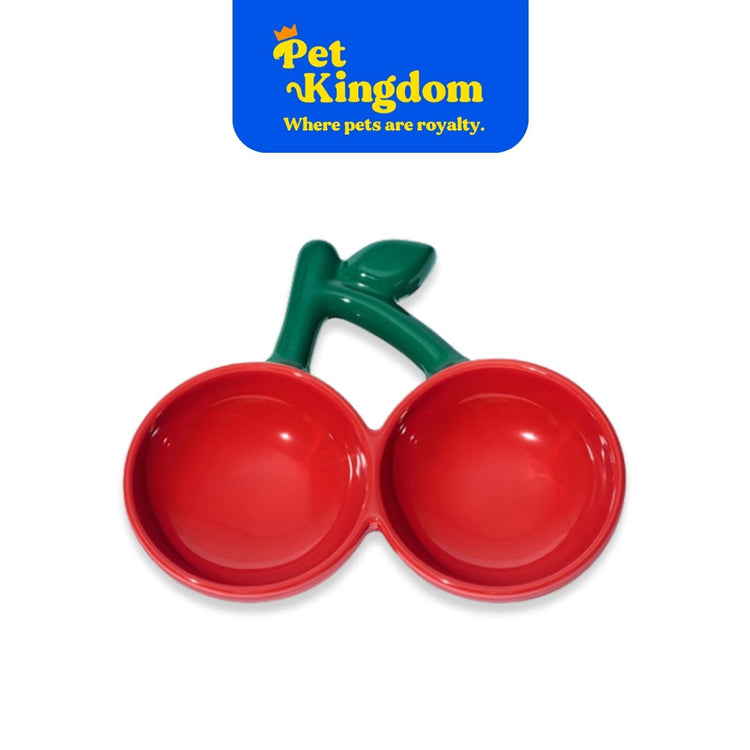 VETRESKA Cherry Ceramic Pet Bowl NEW
