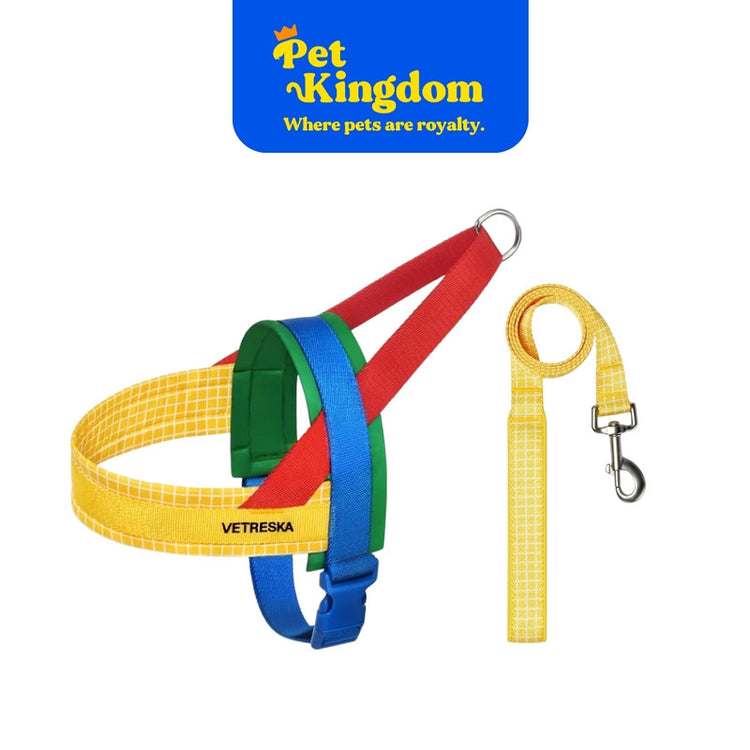 VETRESKA Chroma Pet Harness & Leash Set-Yellow M