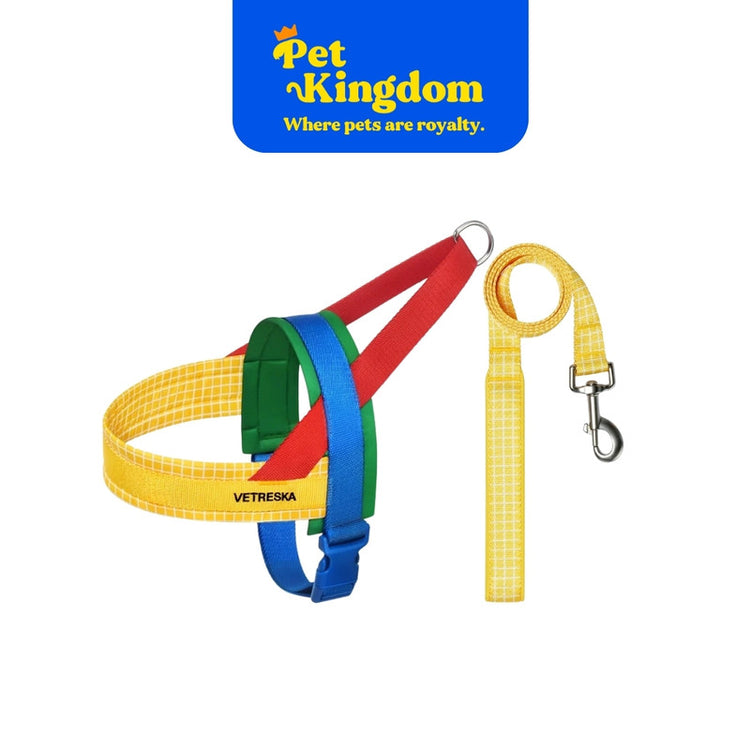 VETRESKA Chroma Pet Harness & Leash Set-Yellow S