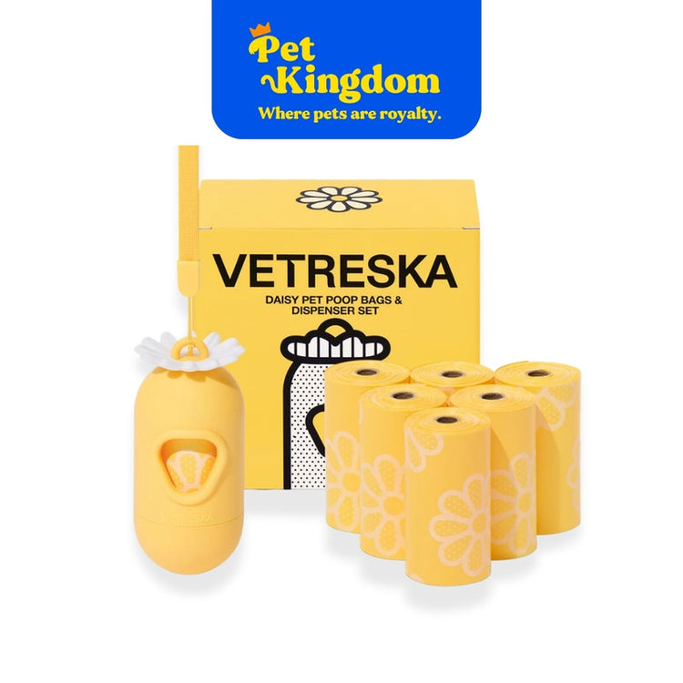 VETRESKA Daisy Pet Poop Bags & Dispenser Set(1Dispenser+1Rolls)
