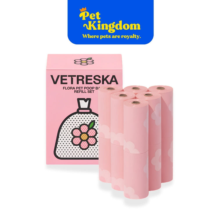 VETRESKA Flora Pet Poop Bags Refill Set 12 Rolls)