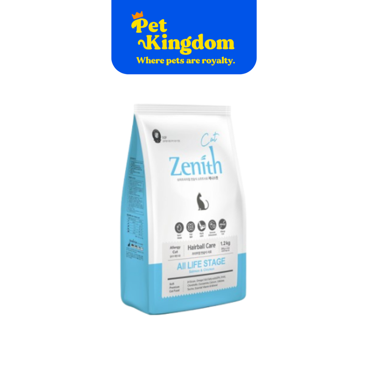 ZENITH GRAIN-FREE SOFT MOIST CAT FOOD HAIRBALL CARE (SALMON & CHICKEN) 1.2KG