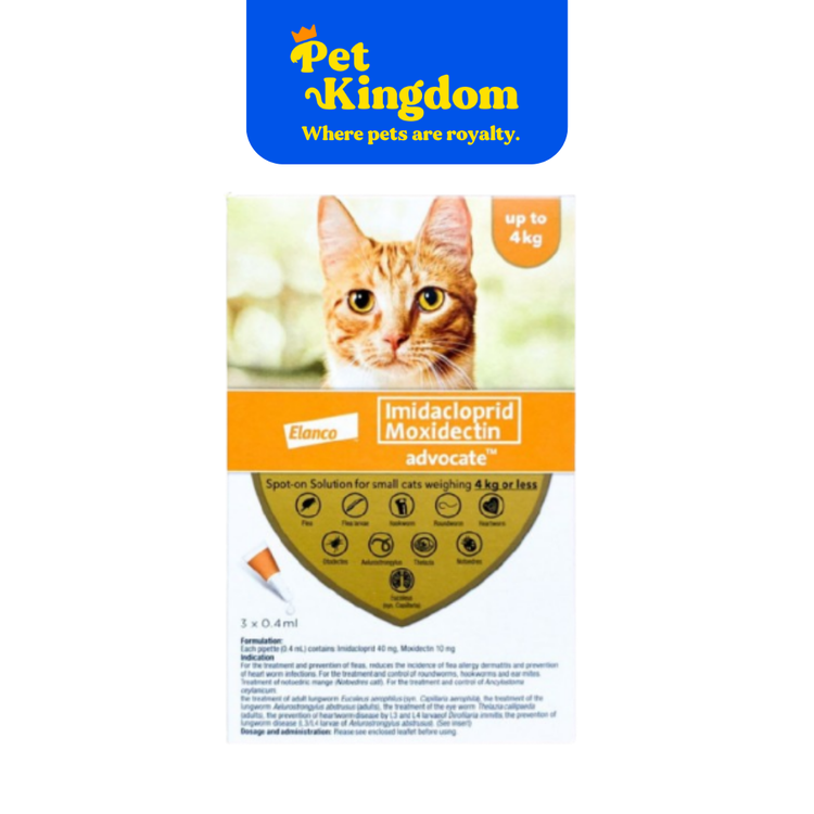 ADVOCATE FOR CAT SMALL < 4KG PIPETTE
