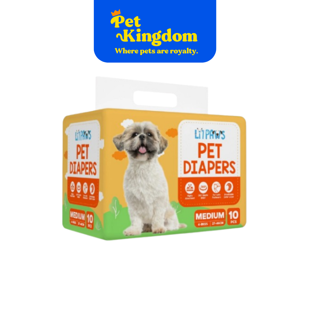 LIL PAWS PET DIAPER MEDIUM 10S