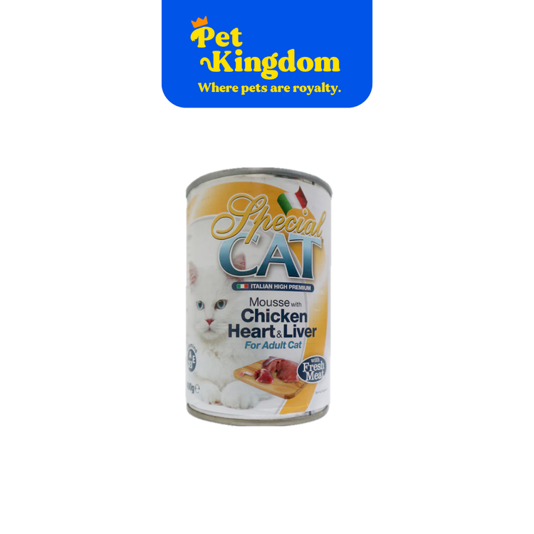 SPECIAL CAT MOUSSE WITH CHICKEN HEART & LIVER 400G (24CANS/CASE)
