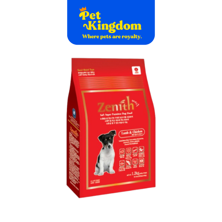 ZENITH PREMIUM SOFT TYPE DOG FOOD LAMB, CHICKEN & RICE (RED-REGULAR SIZE) 1.2KG