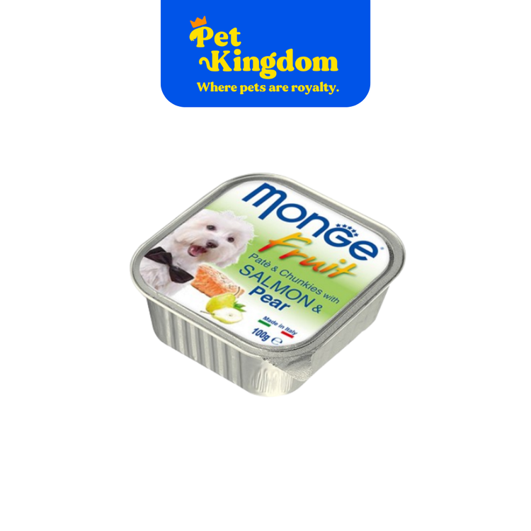 MONGE FRUIT 100G. SALMON/PEAR (32PC/BOX)