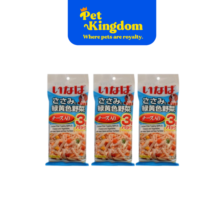 QDR23 - INABA CHICKEN FILLET TOPPING CHEESE AND VEGETABLES 60GX3