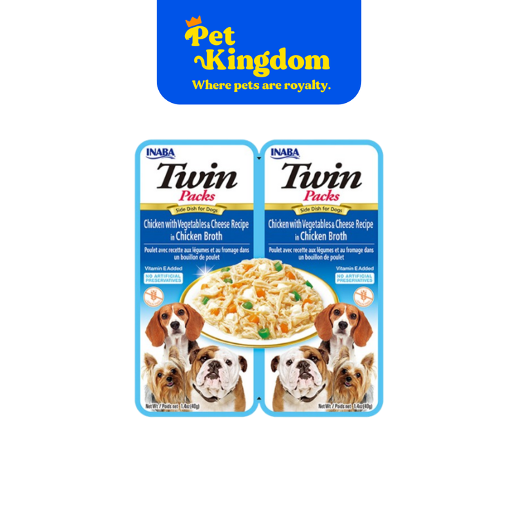 USD803 - INABA TWIN PACKS CHICKEN WITH VEGETABLES & CHEESE RECIPE IN CHICKEN BROTH 40GX2