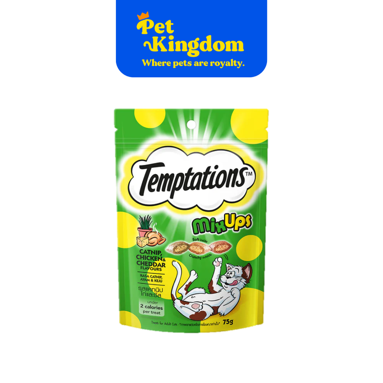 TEMPTATIONS Mix Up Chicken, Catnip and Cheddar Flavor 85g