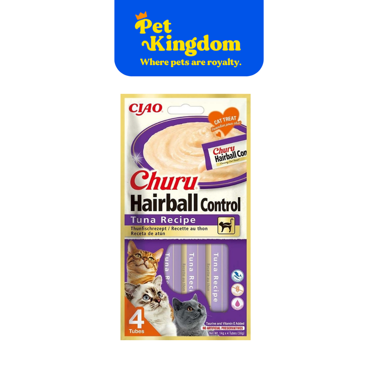 USA675 - INABA CHURU HAIRBALL CONTROL TUNA RECIPE 14GX4