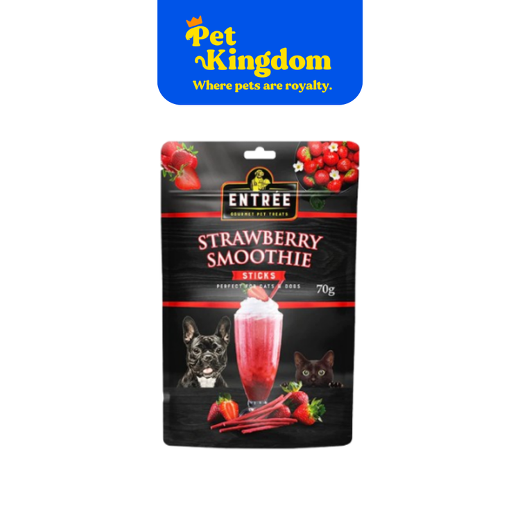 ENTREE GOURMET PET TREATS STRAWBERRY SMOOTHIE STICKS 70G