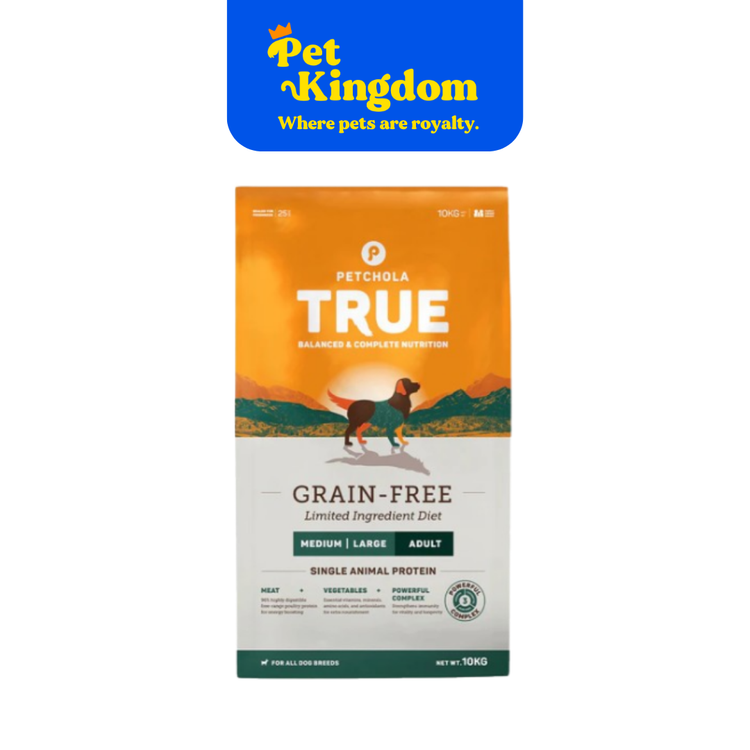 PETCHOLA TRUE GRAIN-FREE ADULT MEDIUM-LARGE 10KG