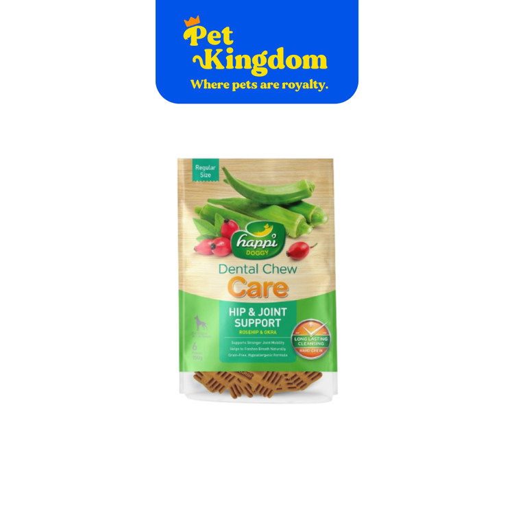 HAPPI SKIPPI DENTAL CHEW ROSEHIP AND OKRA 150G