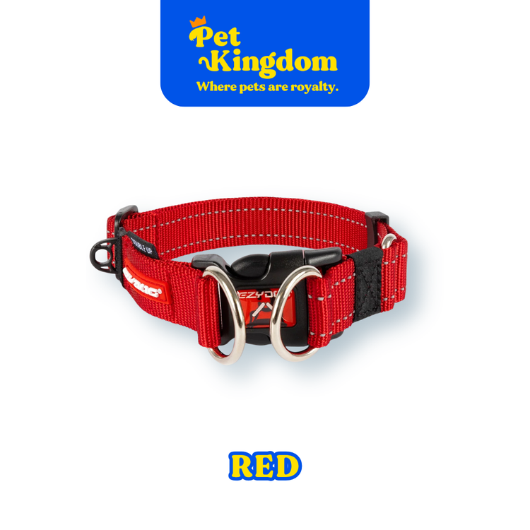 EzyDog Double Up Dog Collar Denim Corduroy Black Size M