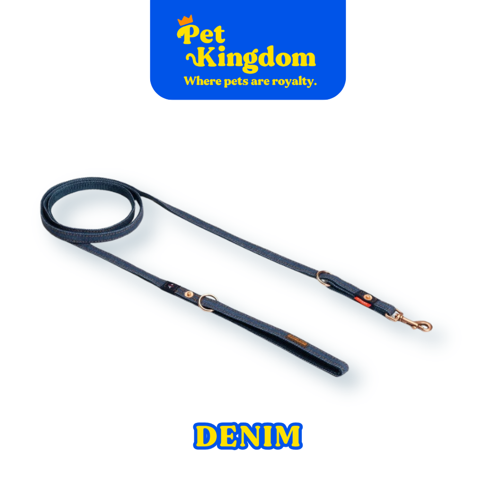 EzyDog Vario 4 Lite Dog Leash Denim Corduroy Black