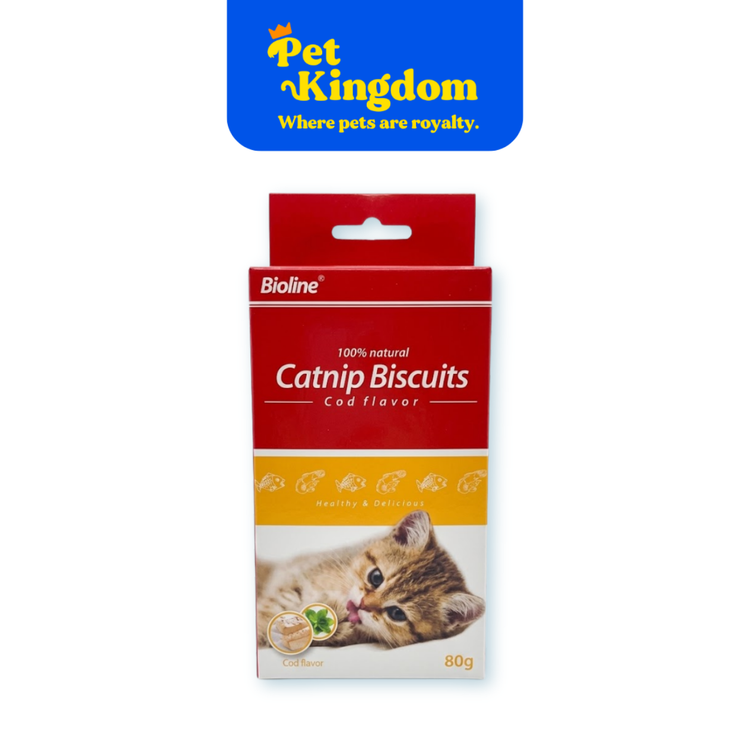 Bioline Cod Flavor Catnip Biscuits for Cats