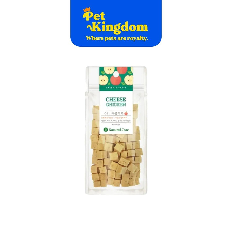 Natural Core Cheese & Chicken Apple human grade cubed treats 80g