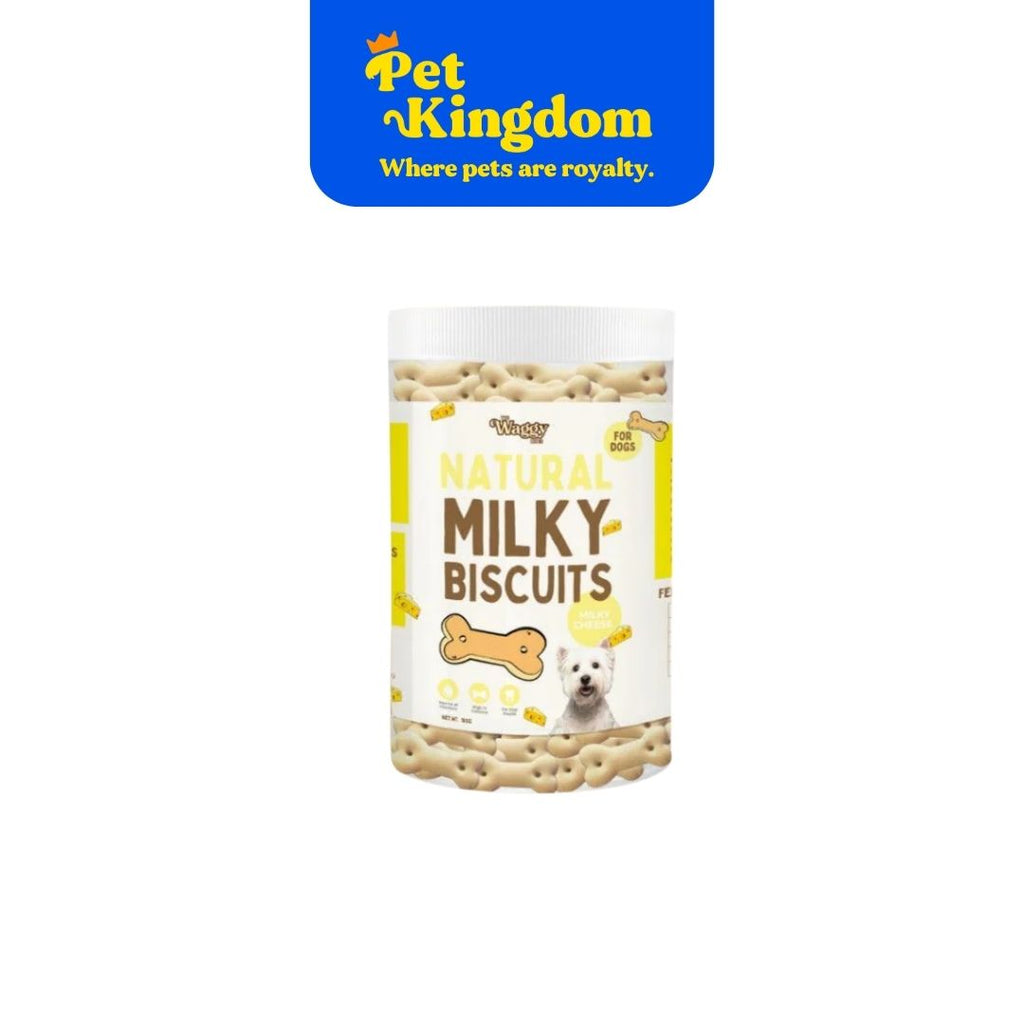 The Waggy Bites Jar Bone  treats Milky Cheese 180g