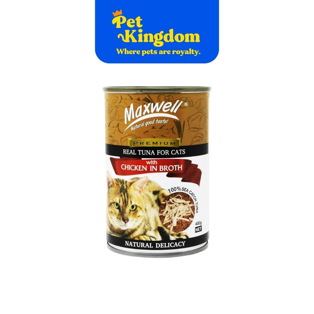 Maxwell Tuna w/ Chicken in Broth Can Cat Food 400g