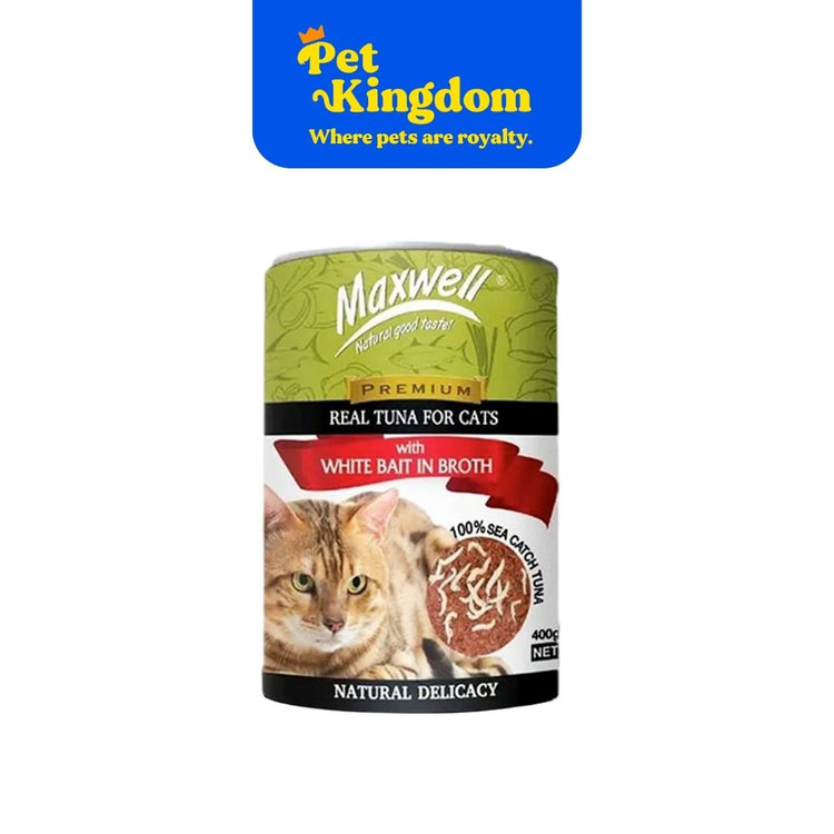 Maxwell Tuna w/ Whitebait in Broth Can Cat food 400g