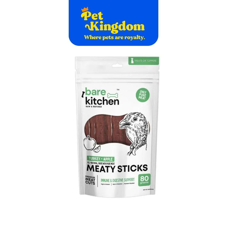 BARE KITCHEN Meaty Sticks with Fruits & Veg Turkey & Apple 80g
