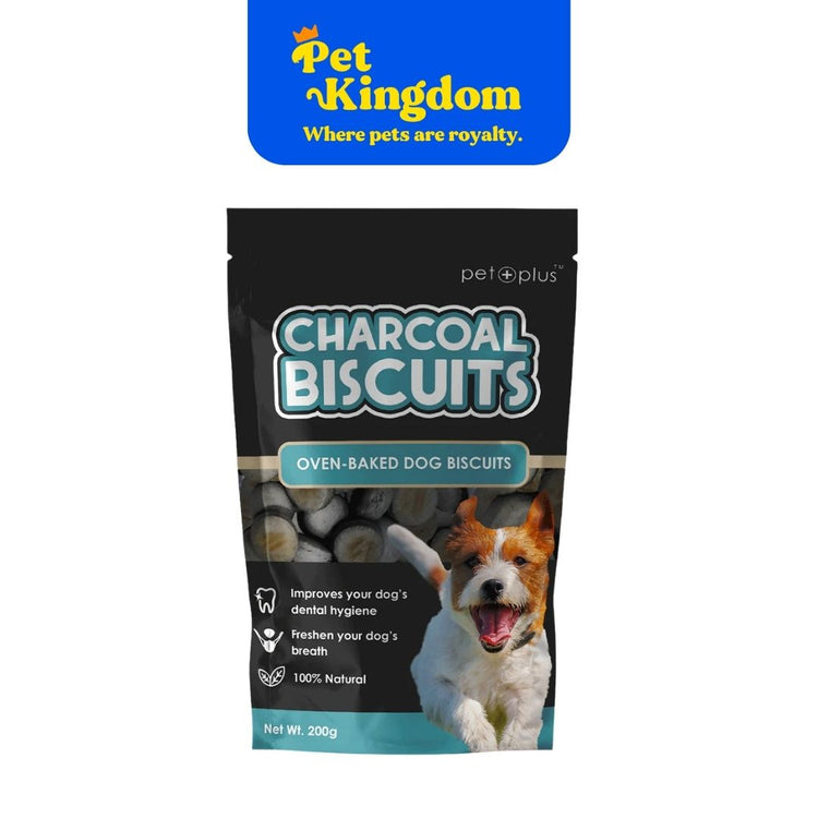 PET PLUS CHARCOAL DOG BISCUITS 200G