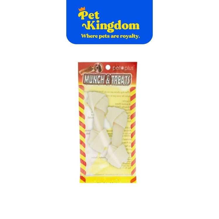 PET PLUS BLEACHED CHEWBONE 4IN