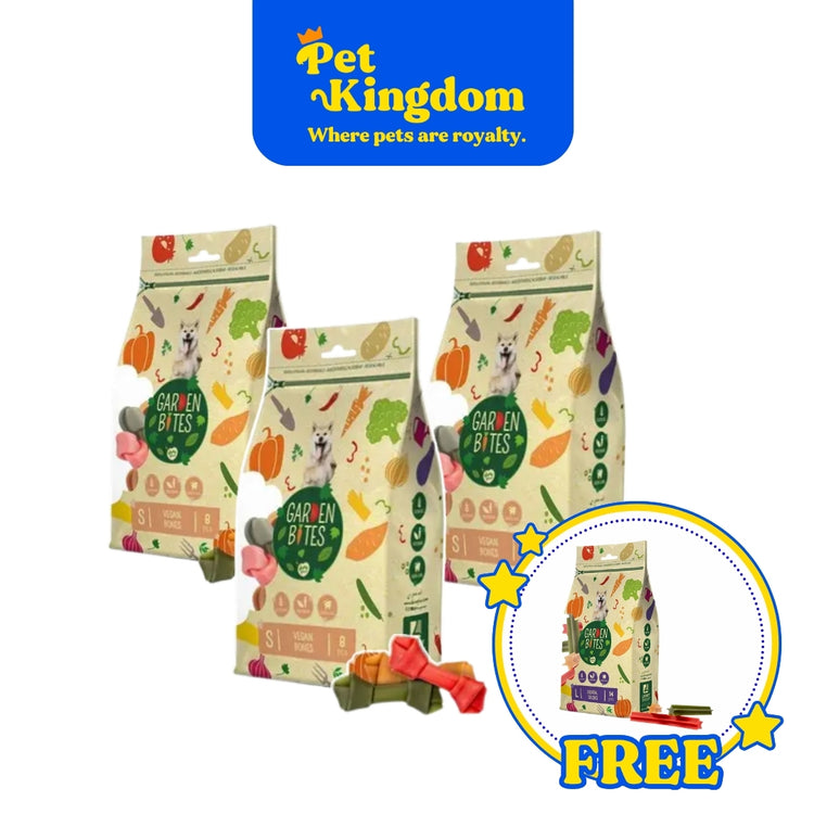 BUY 3 GARDEN BITES FRUITY FRIENDS S AND  GET FREE GARDEN BITES DENTAL TWISTERS - XL