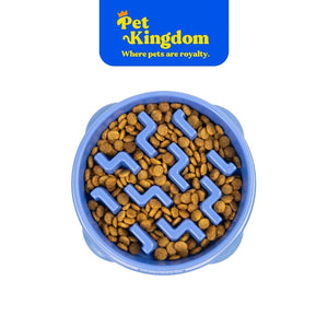 Outward Hound Blue Notch Fun Feeder Interactive Dog Bowl - MEDIUM