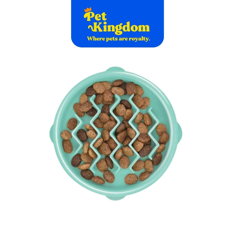 Outward Hound Mint Wave Fun Feeder Interactive Dog Bowl - TINY