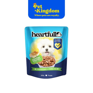 HEARTFULL PUPPY CHICKEN CHUNKS IN GRAVY 100G