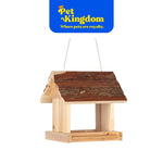 DUVOPLUS GARDEN BIRDS FOOD DISPENSER BARK WOOD