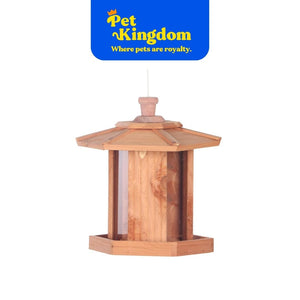 DUVOPLUS GARDEN BIRDS FOOD DISPENSER CEDAR WOOD ICA