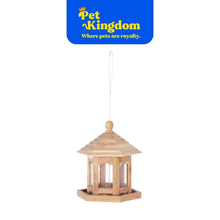 DUVOPLUS GARDEN BIRDS FOOD DISPENSER CEDAR WOOD LIMA