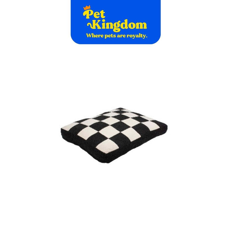 COOCKO DOG CUSHION COZY BLOCK BLACK/WHITE S SMALL