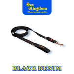 EzyDog Vario 4 Standard Dog Leash Denim Corduroy Black