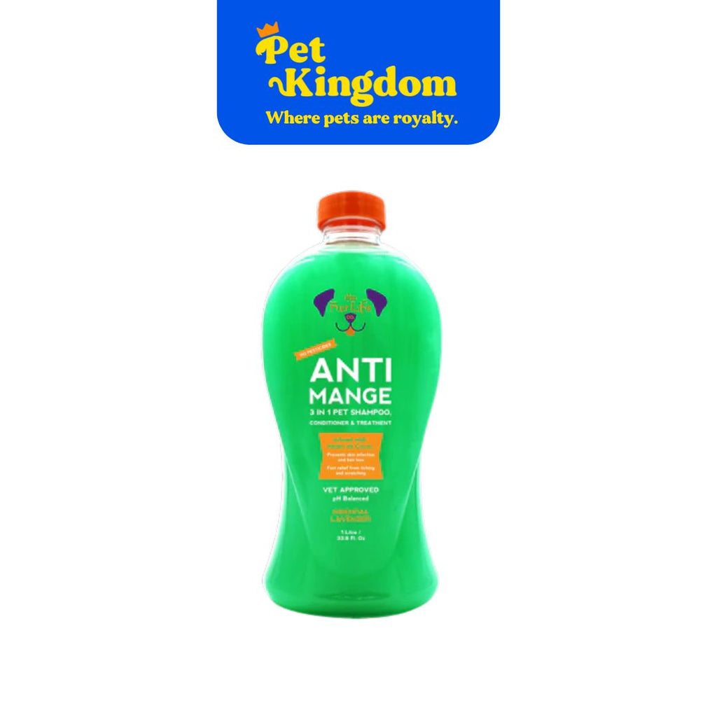 The Fur Life Anti-Mange 3-in-1 Pet Shampoo, Conditioner and Treatment 1L