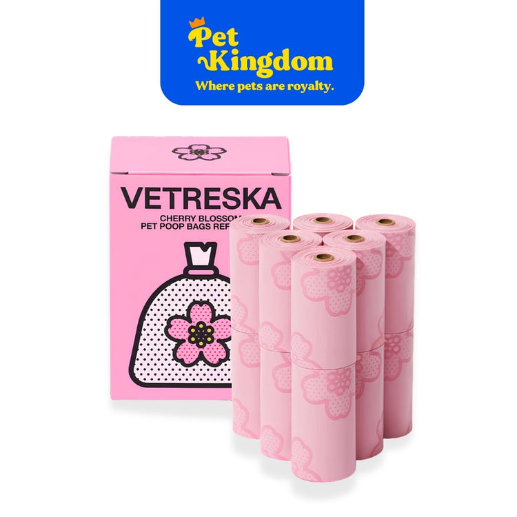 VETRESKA Cherry Blossom Pet Poops Refill Set (12 Rolls)