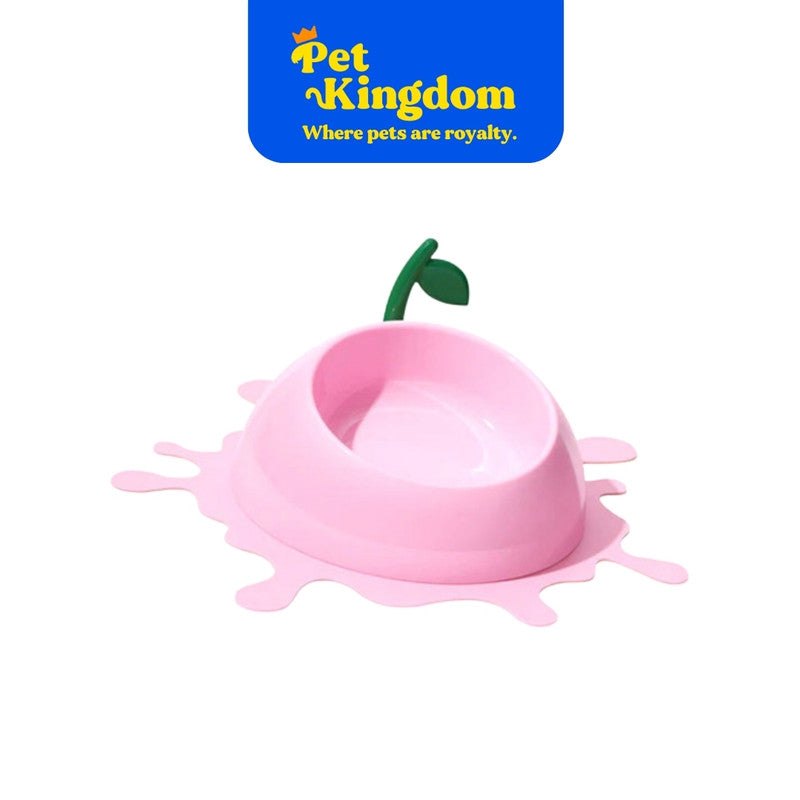 VETRESKA Juicy Peach Pet Bowl, Spoon & Mat Set