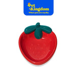 VETRESKA Strawberry Ceramic Pet Bowl NEW