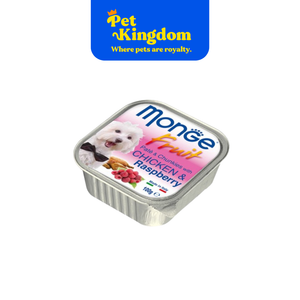 MONGE FRUIT 100G. CHICKEN/RASPBERRY (32PC/BOX)