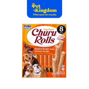 USD731 - INABA CHURU ROLLS FOR DOG CHICKEN RECIPE WRAPS CHICKEN RECIPE 12GX8