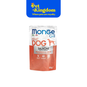 MONGE POUCH GRILL GRAIN-FREE CHUNKIES SALMON 100G