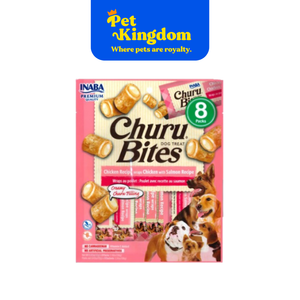 USD723 - INABA CHURU BITES FOR DOG CHICKEN RECIPE WRAPS CHICKEN WITH SALMON RECIPE 12GX8