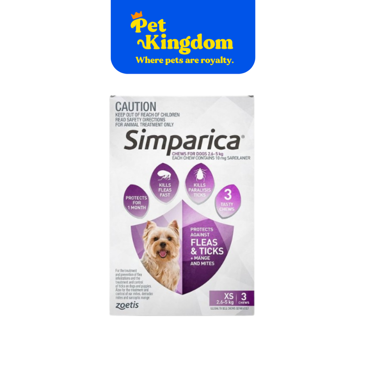 SIMPARICA CHEW 10MG 2.5-5KGS - RX
