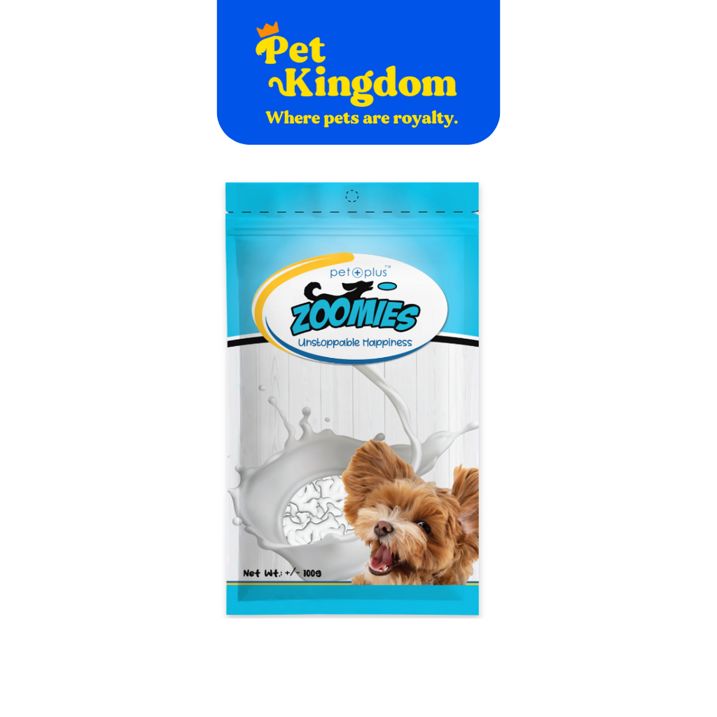 PET PLUS ZOOMIES GOAT'S MILK TREATS 100G (TABLET)